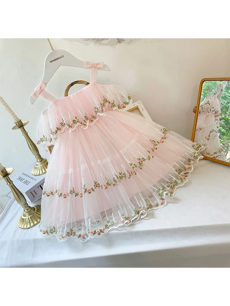 Детские платья летнее платье для свадебвечерние кружевное девочек бальное с