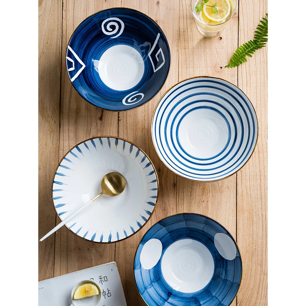 Керамическая миска для супа 8 дюймов миски салата в японском стиле контейнер