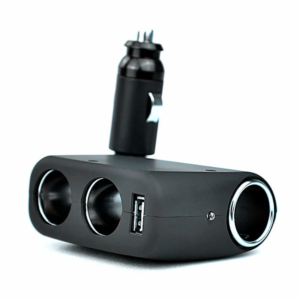 Зарядное устройство 12V2 для автомобиля 4 В 3 направления вращающееся USB