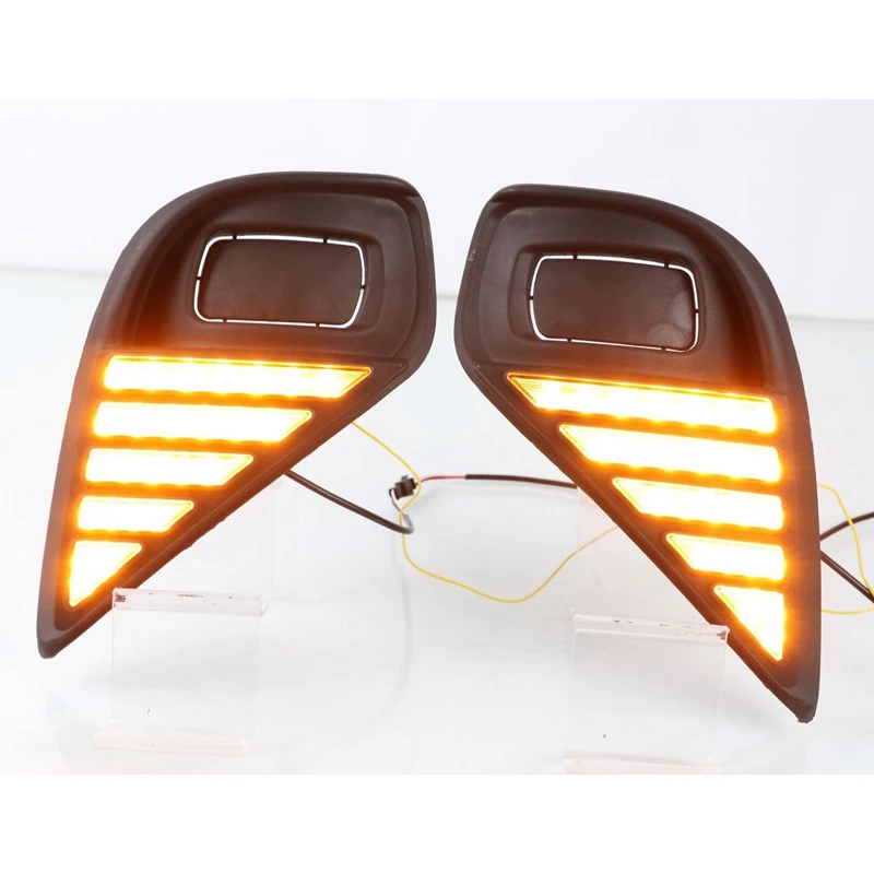 

Car Front DRL Daytime Running Turn Signal Fog Lights for Toyota Highlander 2020-2021