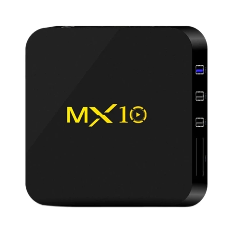 ТВ приставка Mx10 Android 8 1 4 ГБ/32 ГБ 4K Поддержка Rk3328 / Vp9 H.265 Hdr10 Usb3.0 Dlna Miracast Wifi Lan (вилка