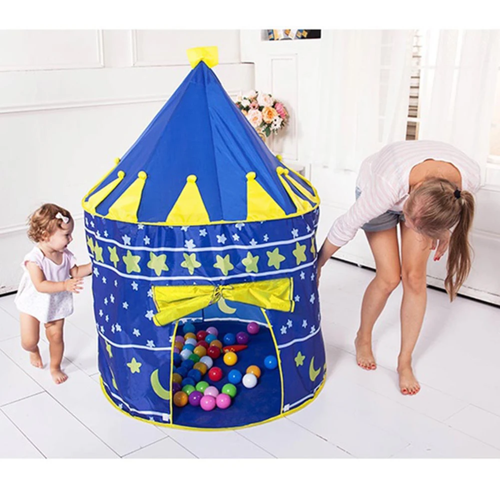 Палатка для игр в форме замка портативная складная палатка Tipi Prince детский уютный