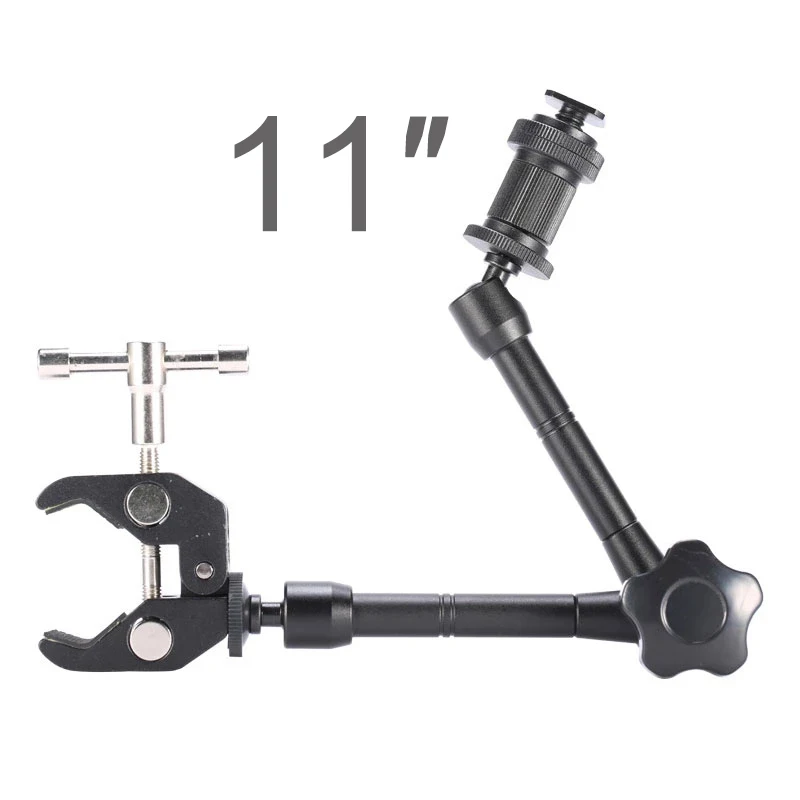 11 Inch Adjustable Friction Articulating Magic Arm + Super Clamp for DSLR LCD Monitor LED Flash Light Camera Accessories | Электроника