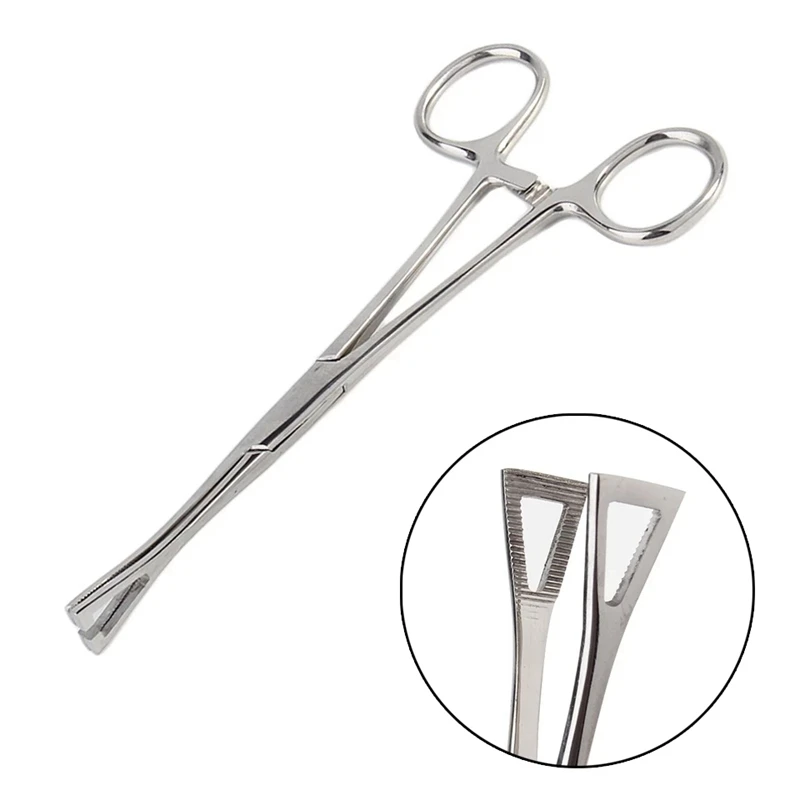 

Piercing Tools Tattoo Piercing Stainless Steel Sterile Slotted Round Navel Forceps Clamp Triangle Open Plier Ear Nose Supply