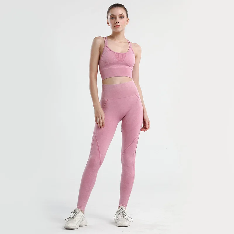

Seamless Yoga Sets Women Fitness Bra Leggings Newest High Waist Running Leggins Gym Clothing Athletic Wear Workout Sports Suits