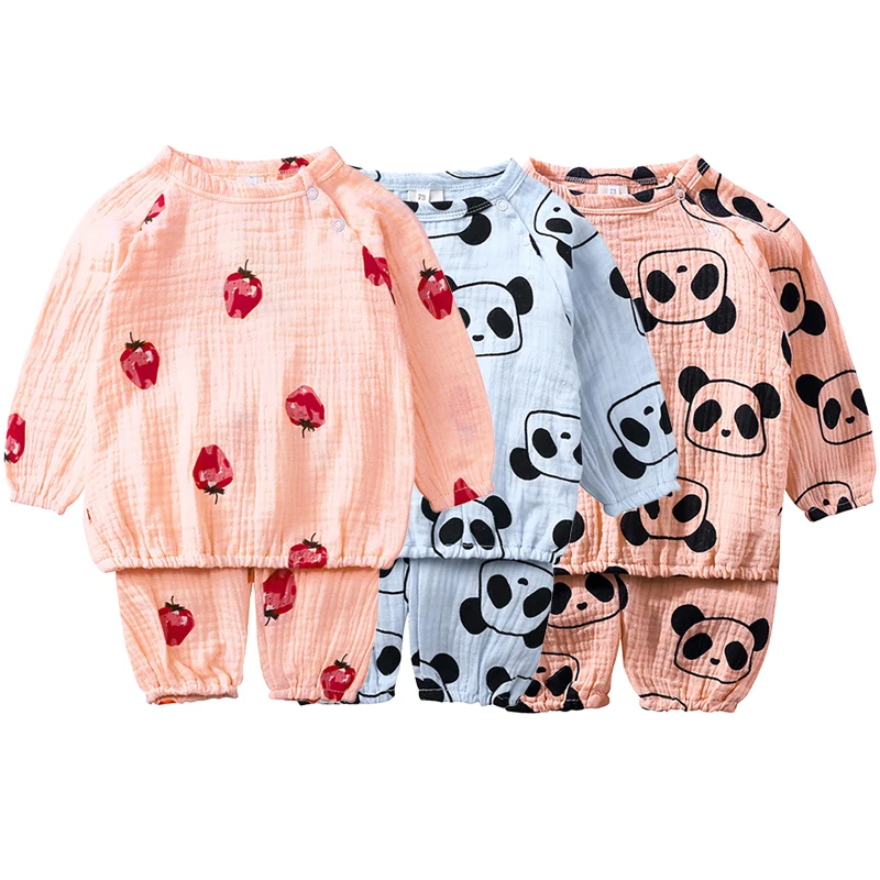 

VOGUEON детские пижамы одежда из хлопка для мальчиков, комплект со штанами, одежда для сна с рисунком персонажей из мультфильмов, детские пижам...