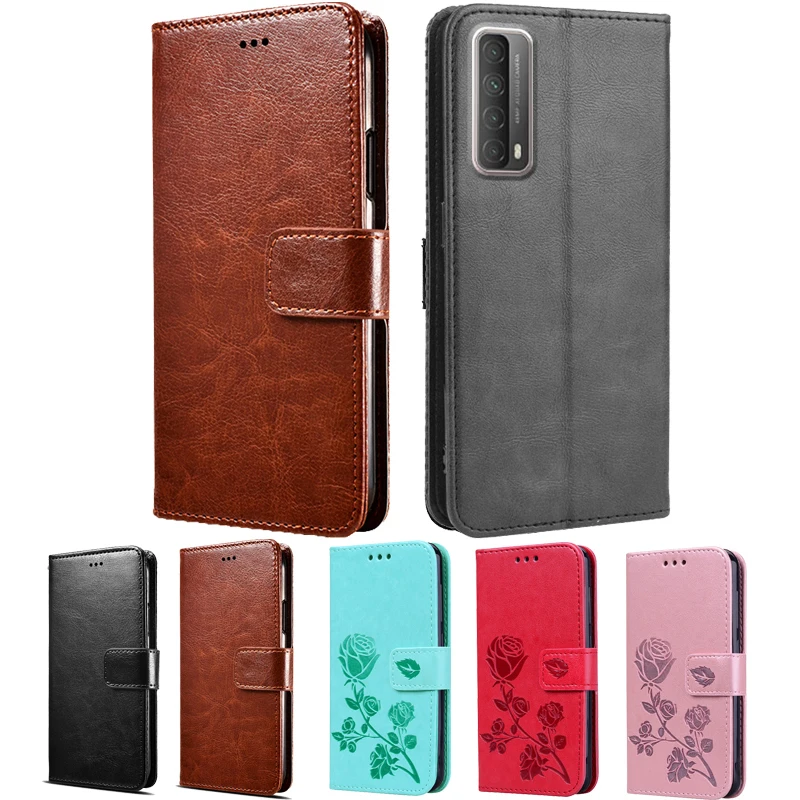 Флип чехол для Huawei Y5p Y6p Y7a Y7p Y8p Y8s Y9a Honor 9A 9C 9S 9X Lite 30i кожаный бумажник с магнитной