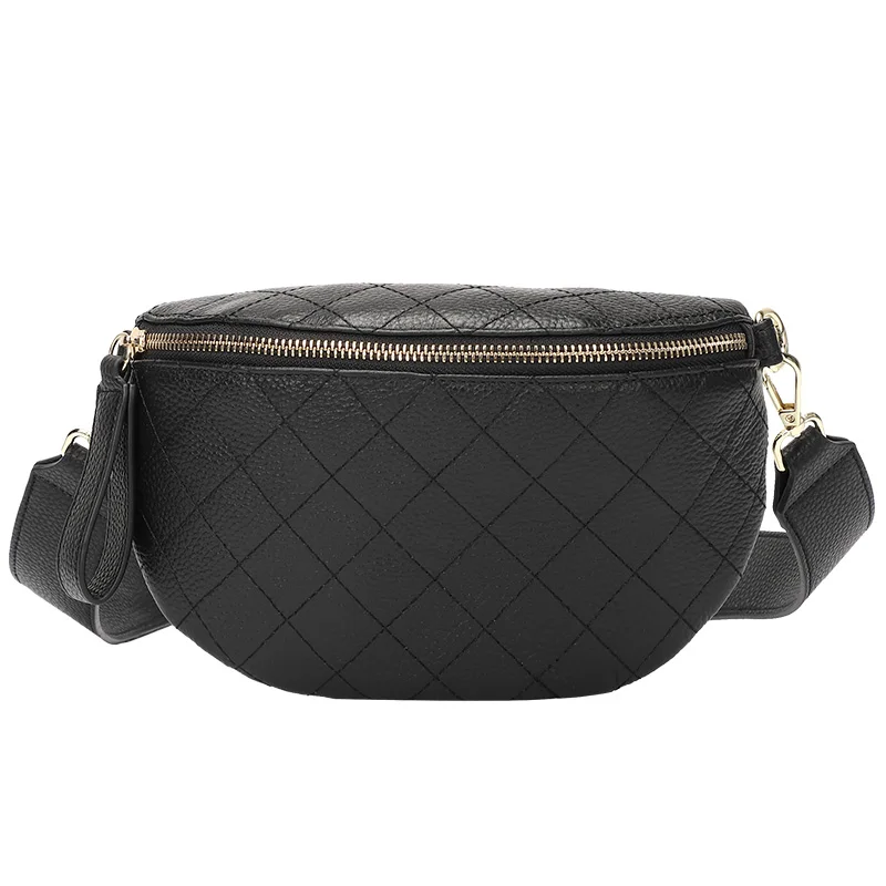 

Fashion Waist Bag Women's Fanny Packs Belt Bags Genuine Leather Chest Packs Phone Pocket Lingge Female Bum Package Purse