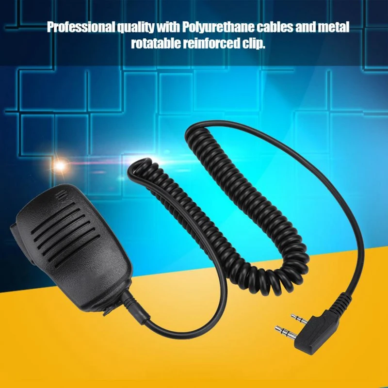 2 Pin Ptt Heavy Speaker Mic Waterproof for Kenwood Puxing Wouxun Tyt Hyt Baofeng Uv5R 888S Radio | Электроника