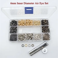 100200400 pcsset 4 colors 6 mm inner diameter washer kit washer metal eyelet 3 button air hole installation tool kit