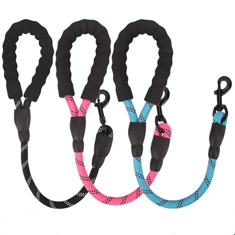 

Dog Leash Reflective Short Leashes for Large Dogs Walking Explosion-proof Dog Walker Soft Handle Big Dogs Leashes Pet Supplies
