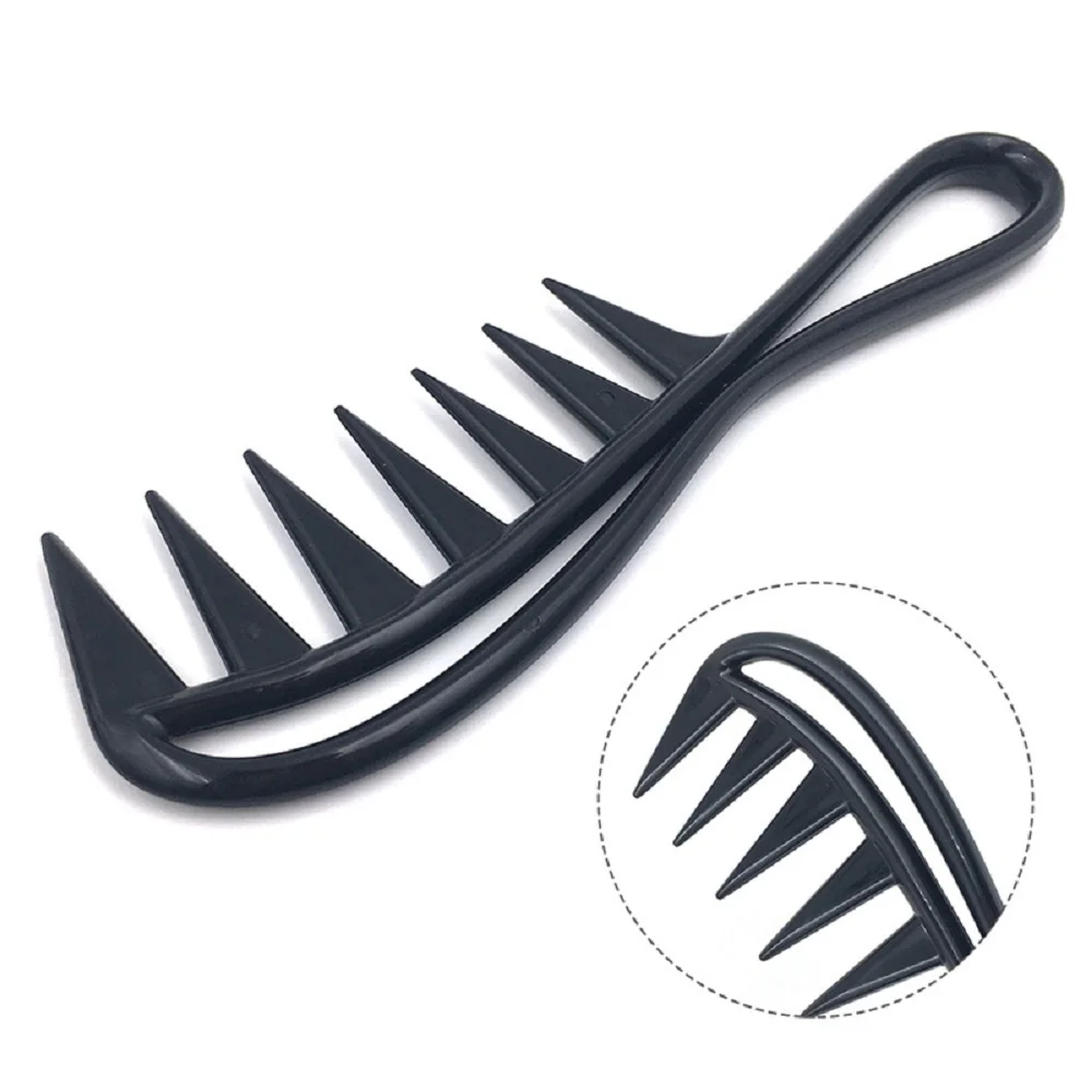 

1pc Wide Tooth Shark Plastic Comb Detangler Curly Hair Salon Hairdressing Comb Massage For Hair Styling Tool For Curl Hair