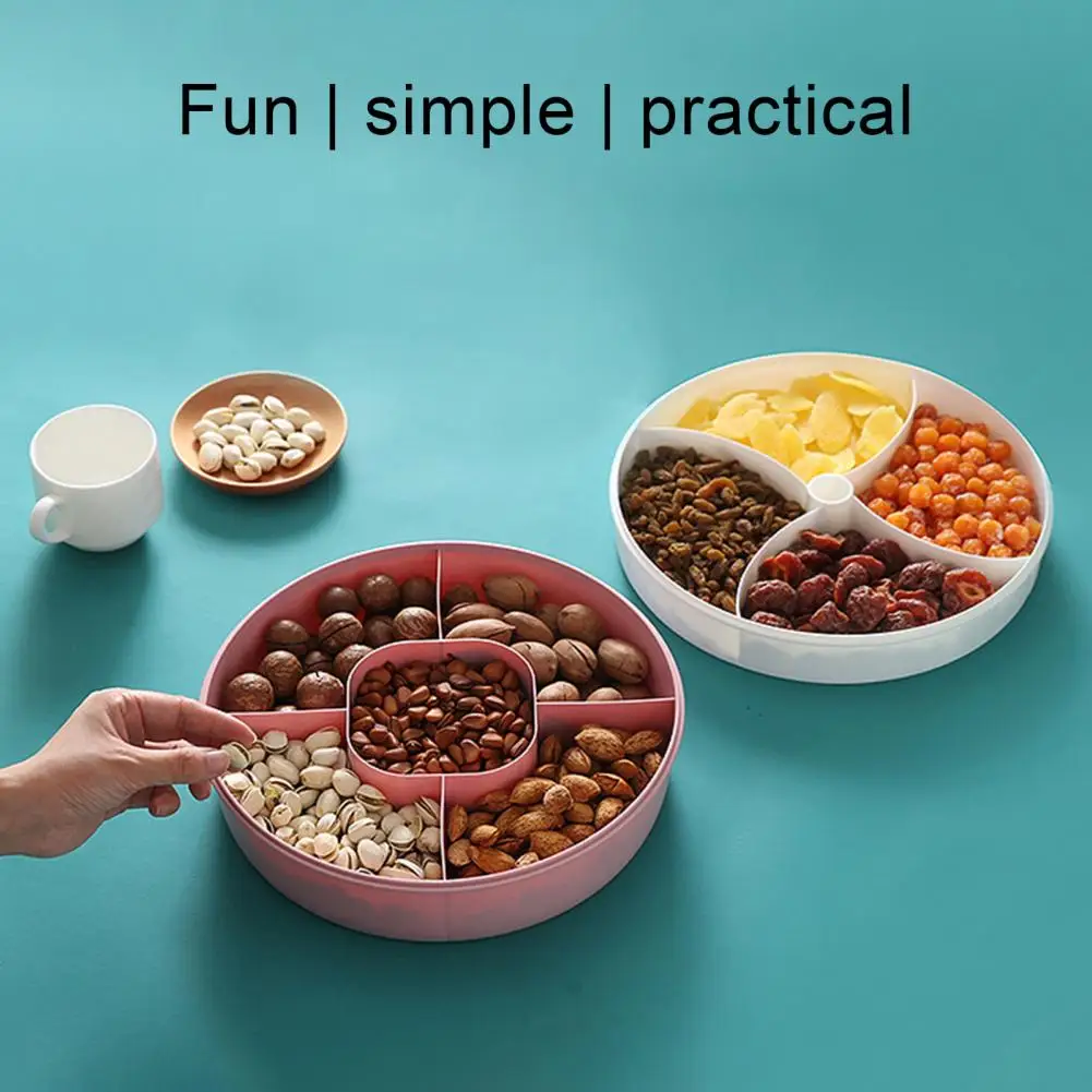 Поднос для хранения еды с 6 отсеками тарелка сушеных фруктов закусок закуска