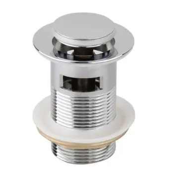 

8cm Bung Sink Washbasin Brass Cap with Small Overflow -up