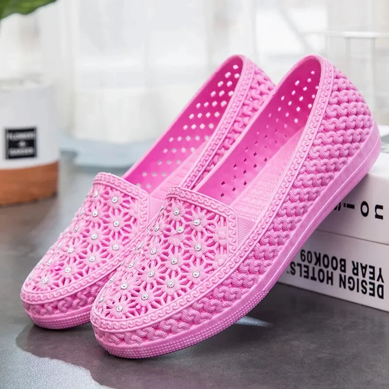 

Daily summer shoes women PVC loafers fashion cheap slides ladies slip-on mules womens sandals 2021 fashion