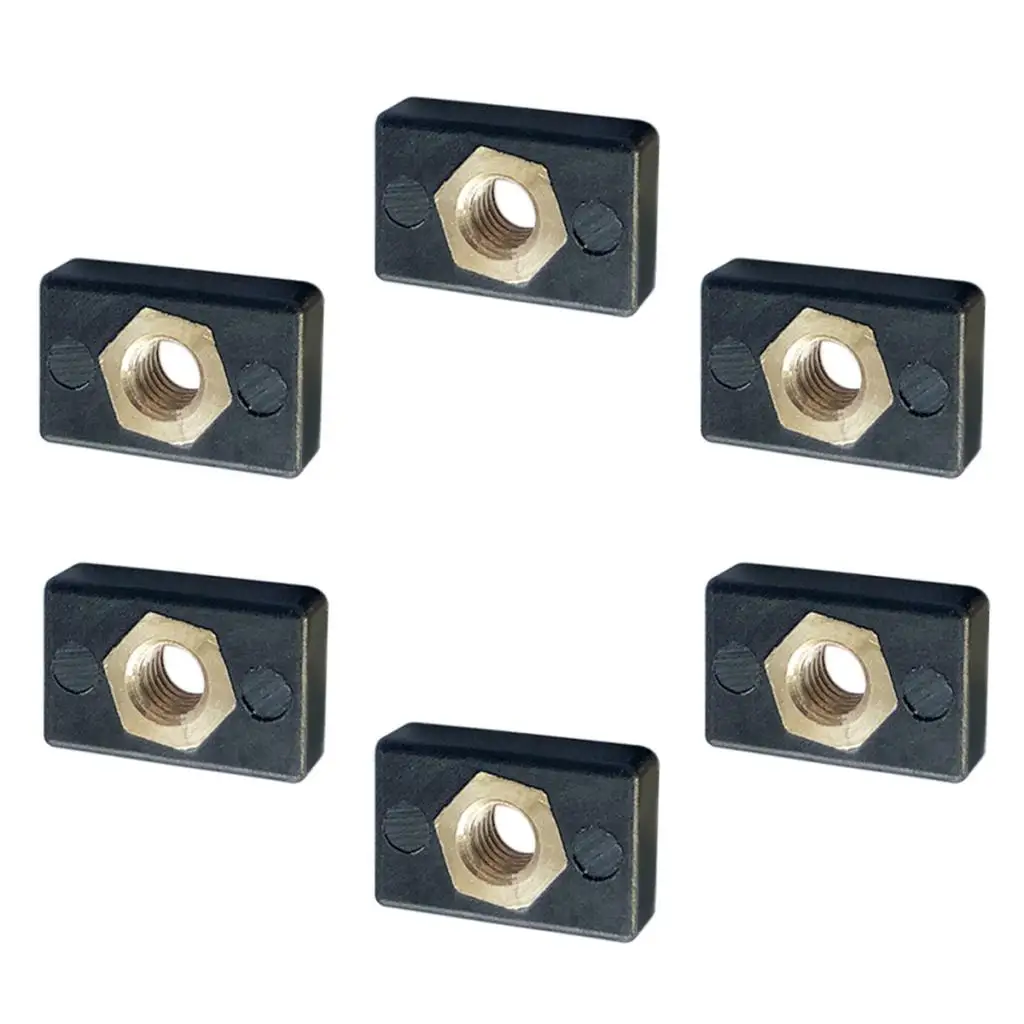 

6 Count Kayak Track Rail Screw Nut Caboe Boat Hardware Screws Mount Nutsert