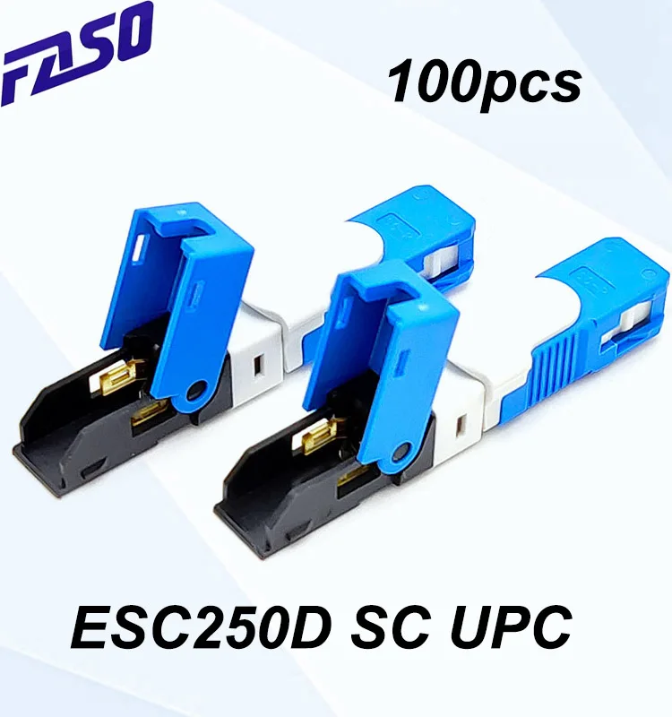 

(Ready Stock) 100pcs ESC250D UPC Special Optical Fiber Fast Connector, FTTH Fiber Optic High Precision SC/UPC Quick Connector