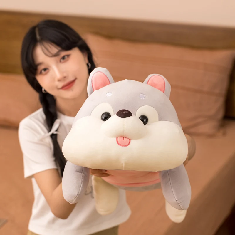 

lying husky animal crossing plush stuffed toy pillow home decoration cushion gift for girlfrien