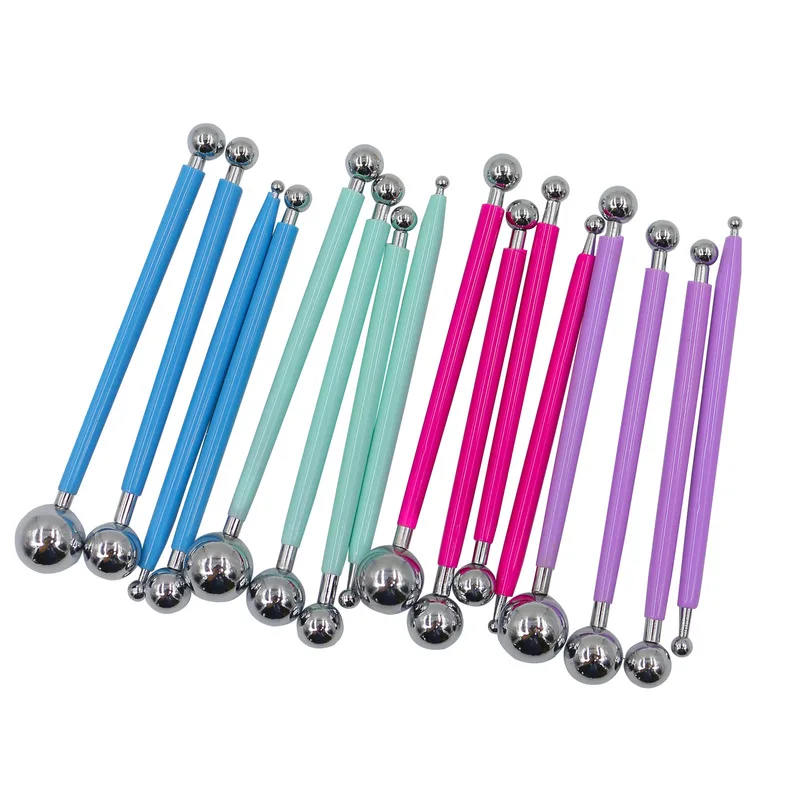 

4Pcs Professional DIY Stainless Steel Polymer Clay Tools Tool Sculpture Tools Toys For Clay Carving Molding Ball Stylus Sticks