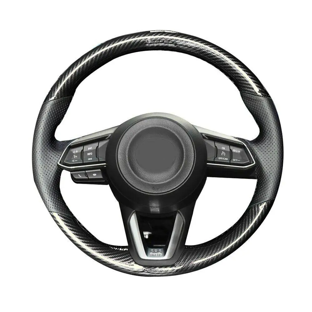 

Car Steering Wheel Hand Sewing Wrap Cover Fit For Mazda 3 2017-2018 / Mazda 6
