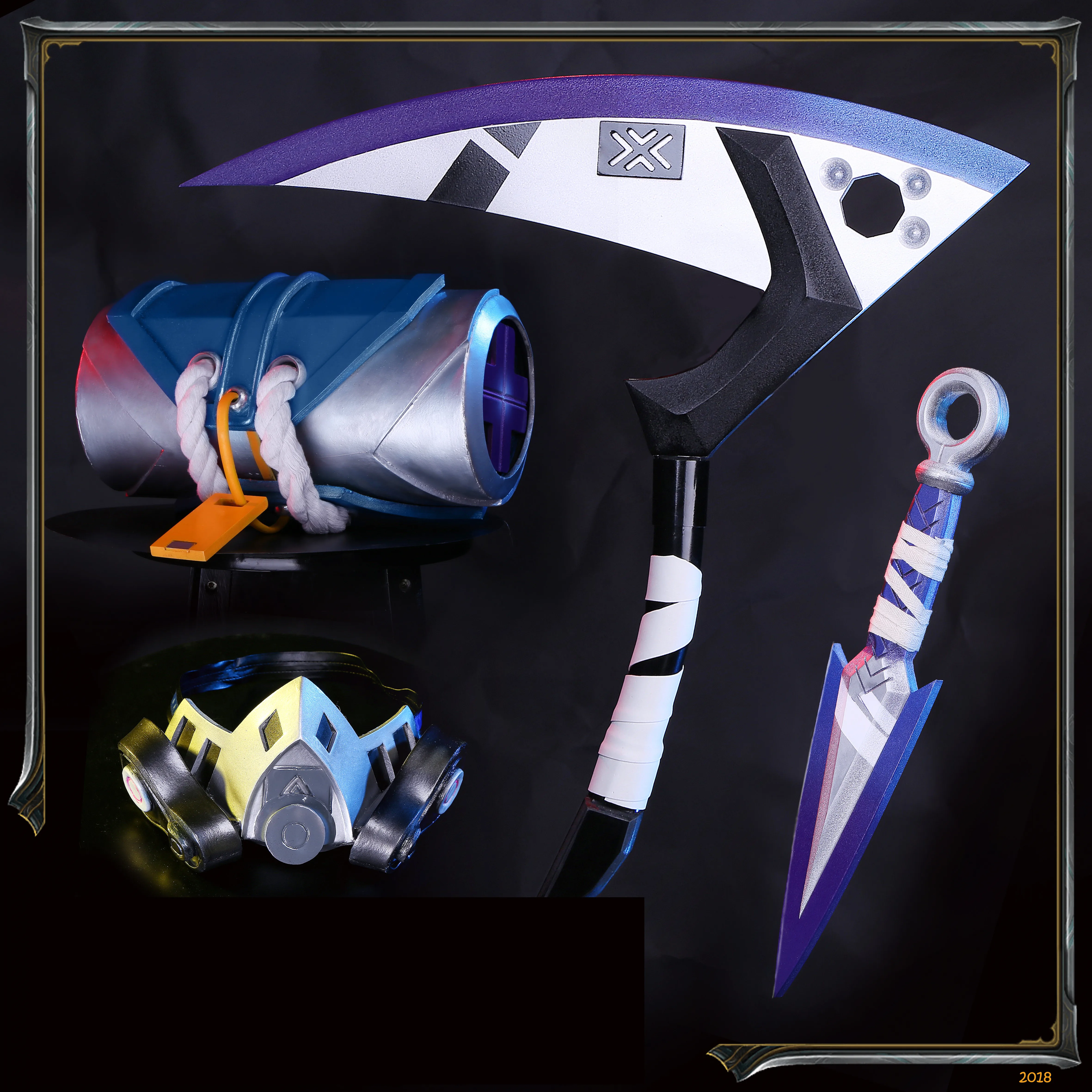 

Akali LOL Cosplays True Damage Akali Cosplay Costume props weapons can custom made