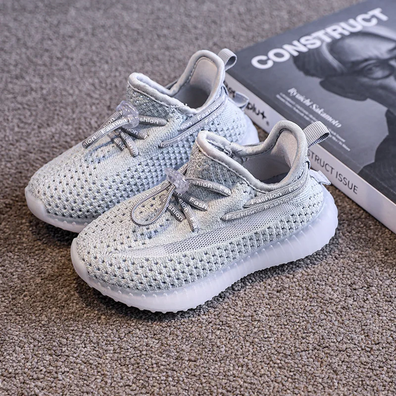 

Childrens Shoes Spring 2021 New Mesh Fly Woven Sports Shoes Breathable Soft Sole Sneakers Baby Shoes Kids Shoes for Boy Fashion