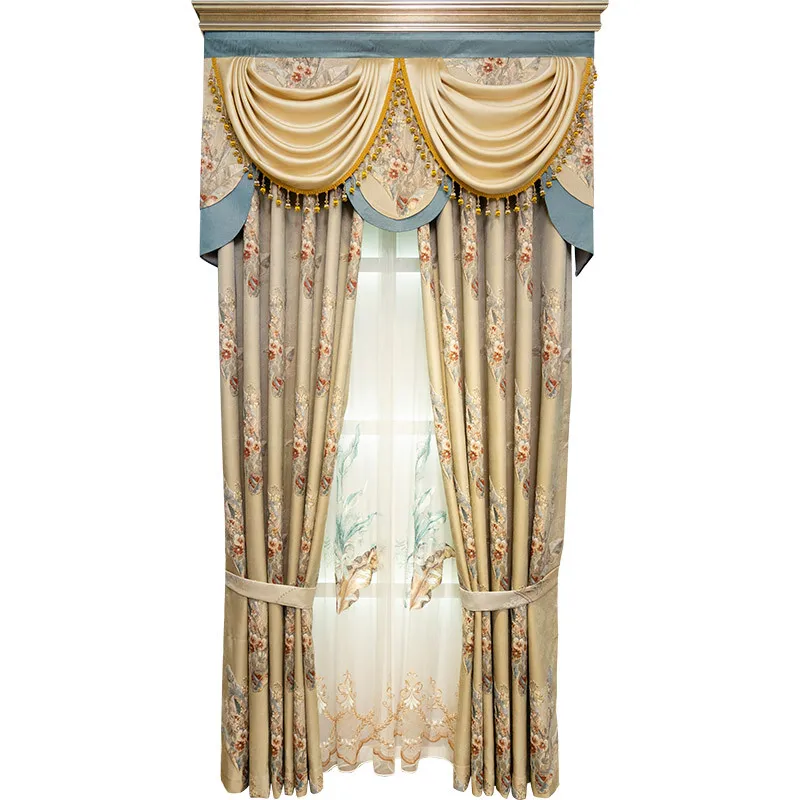 

New Style Living Room Curtain High-end Fabric Customization, Bedroom Balcony Shading High-precision Jacquard Curtain