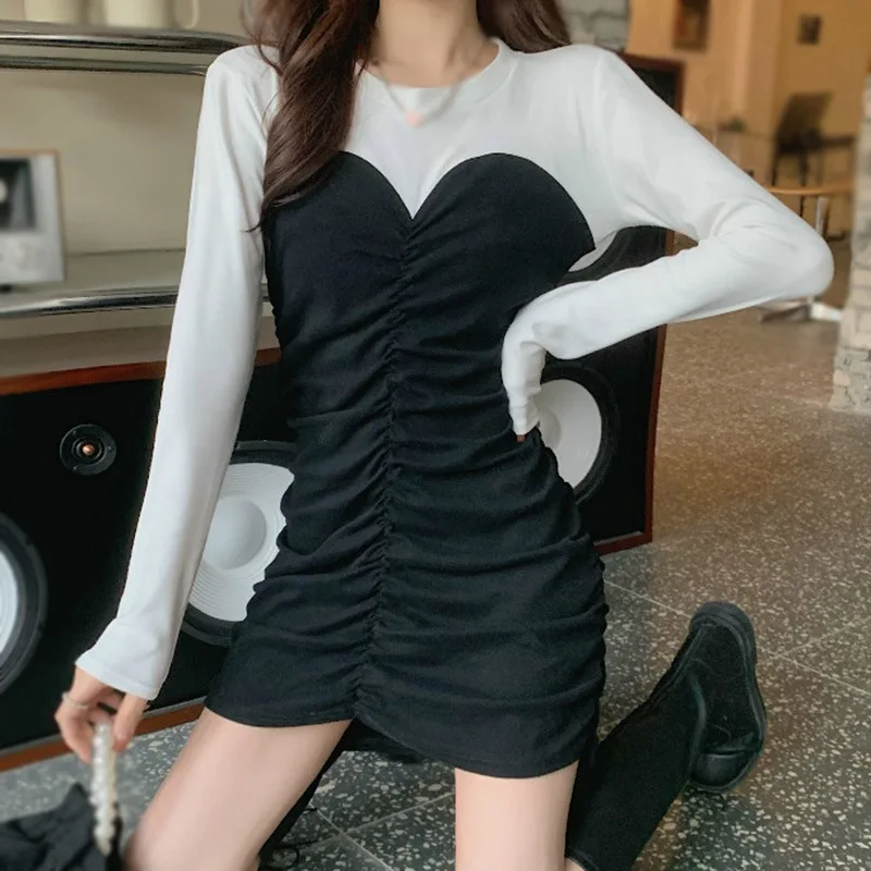 

Slimming Buttocks Dress Spring And Autumn Women's Long-sleeved Casual Ladies Vestidos 2021 .,