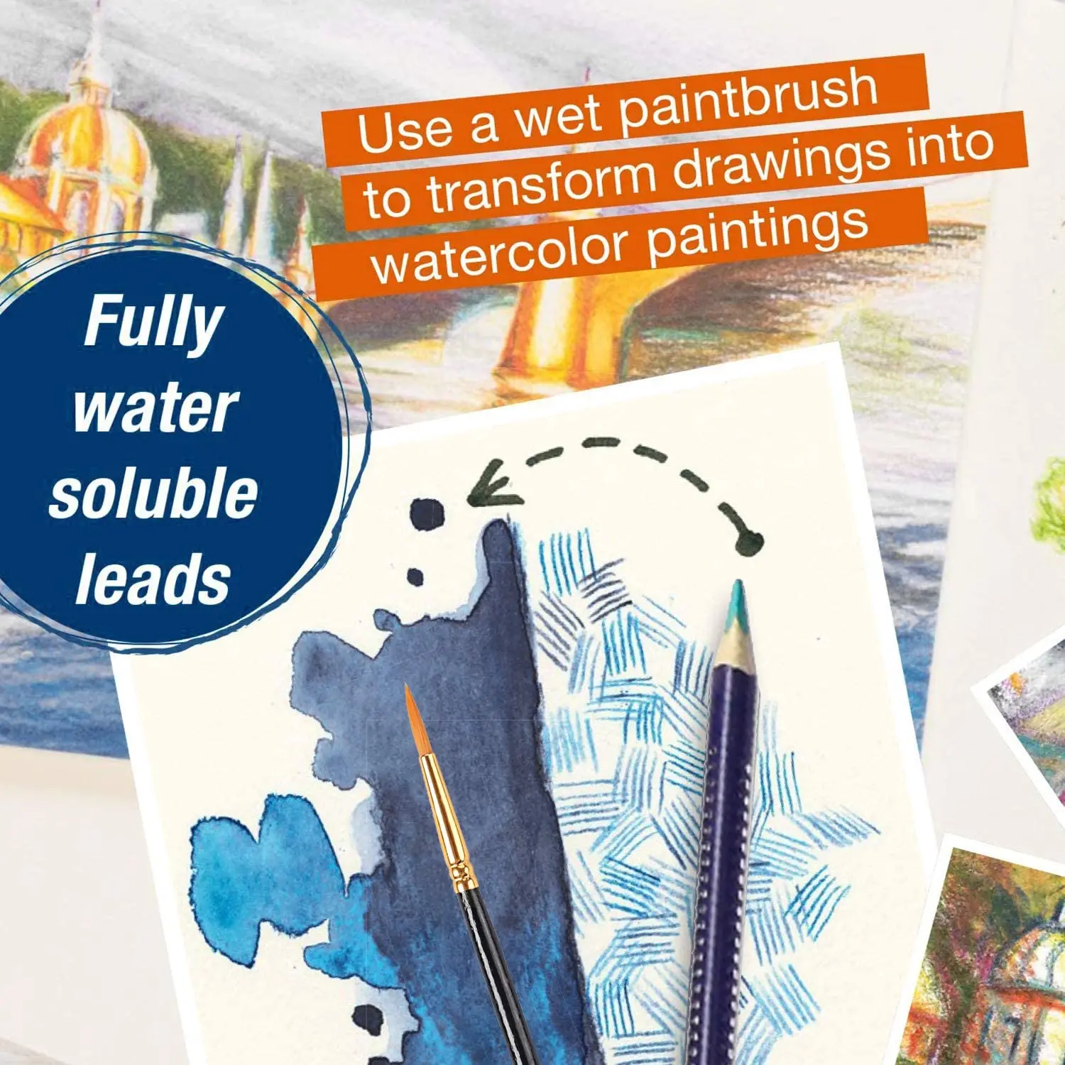 Профессиональные цветные карандаши на водной основе для рисования 12 24 36 48 72 120