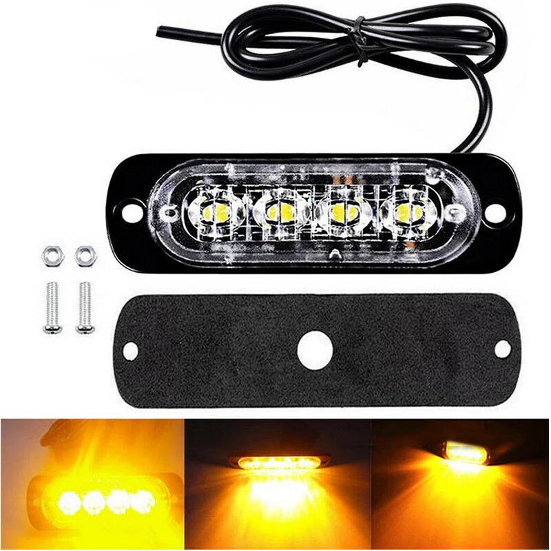 12V 24V 12W & 4LED бар автомобиль грузовик внедорожный вспышка стробоскоп для