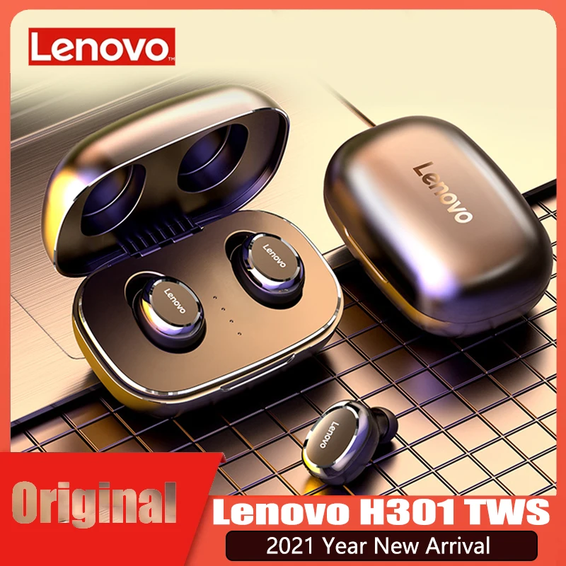 

Original Lenovo H301 TWS Wireless Earphones Bluetooth Headphones Mini Touch Control Sport Earbuds with Mic for Android/IOS