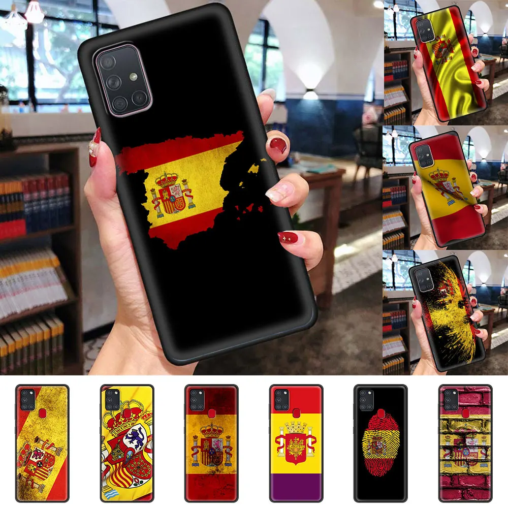 Spain Flag Case For Samsung Galaxy A51 A50 A71 A21s A70 A41 A31 A40 A20e A12 A10 A72 A52 5G Soft Silicone Phone Cover Funda Capa