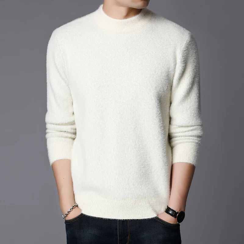 

Men's Thickened Coltlen sweater Self-fitting Men's Mink Fluffy and Velvet Young Man's Warm Hair Undercoat Tide