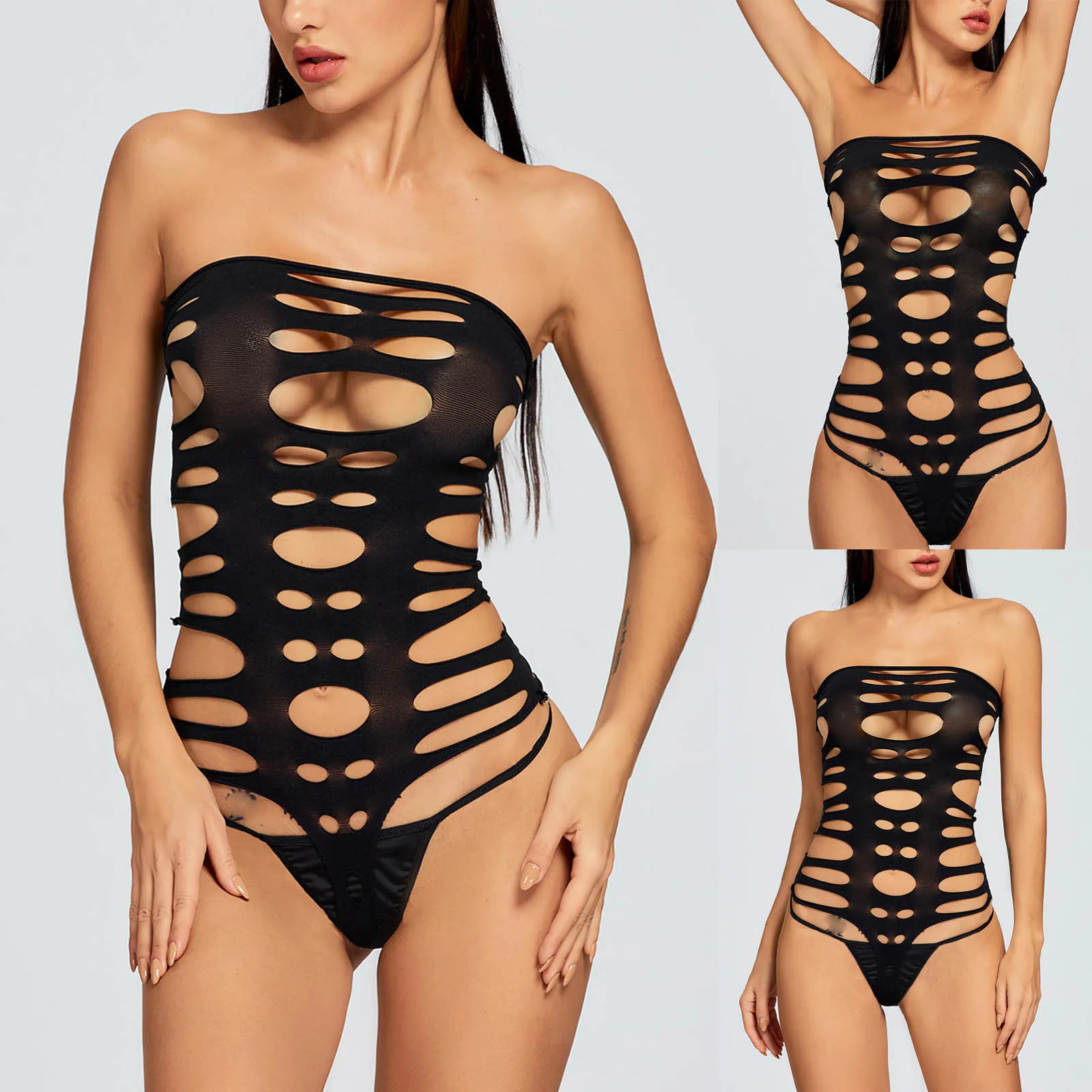 Сексуальное нижнее белье модное боди эротический наряд открытая промежность