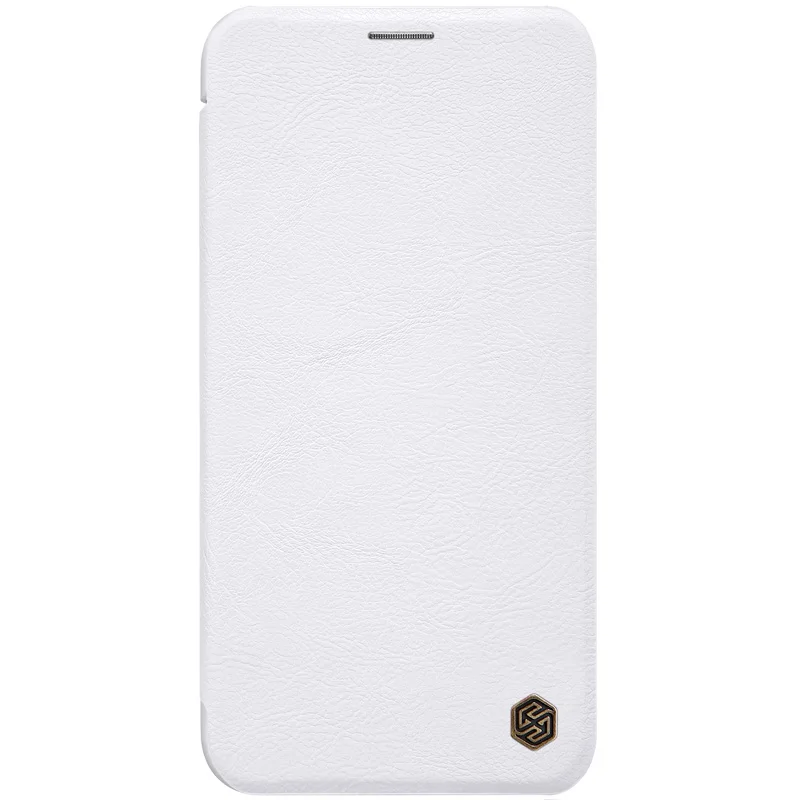 Для iPhone 11 Pro Max X XR XS Max чехол Nillkin Qin роскошный Флип кожаный чехол для телефона для iPhone 11 8 7 6 6S Plus 5 5S SE - Цвет: Белый