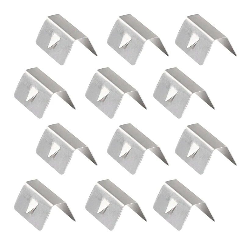 

12 Pcs Car Rain Eyebrow Clip Wind Rain Deflector Metal Fitting Clips Replacement for Heko G3 Send Clip