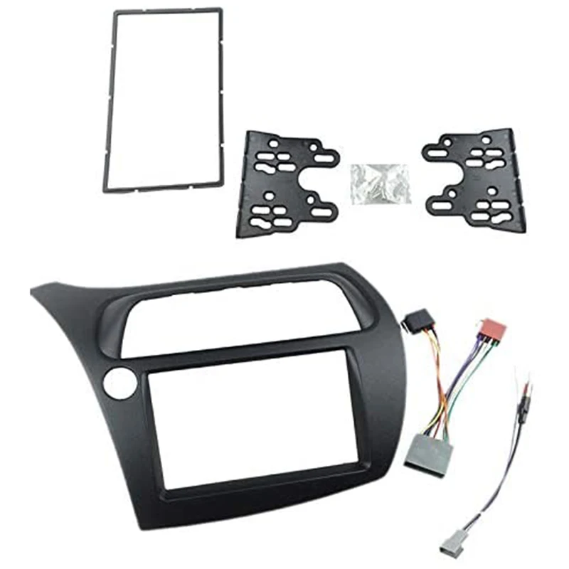 

Lhd Double Din Dvd Stereo Fascia Dash Kit Radio Panel Stereo Cover Plate Trim for Honda Civic Hatchback 2016-2011