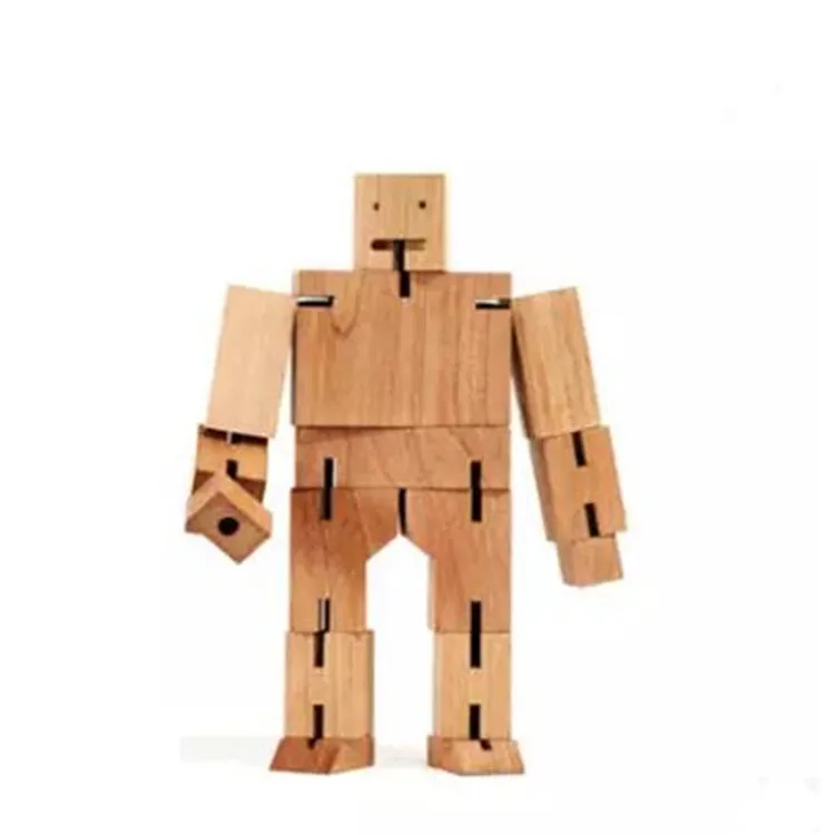 Бревенчатый робот деревянные куклы декомпрессия имитация игрушки детский