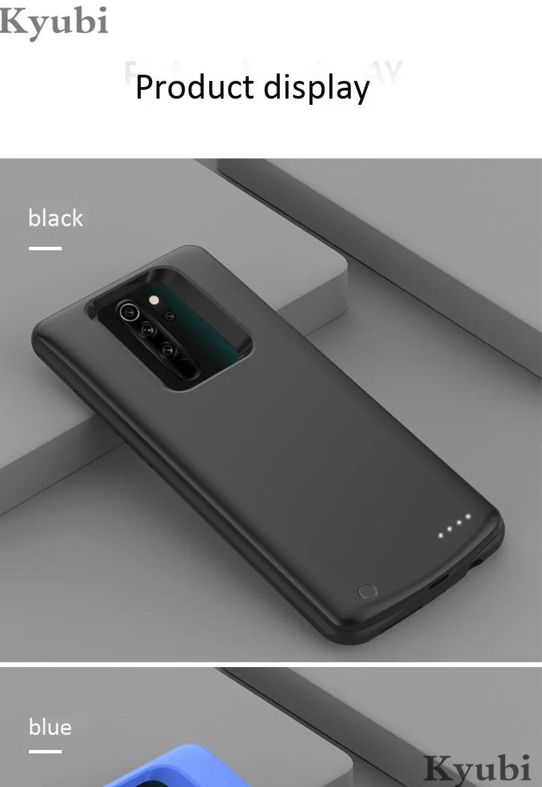 6500 мАч Внешний аккумулятор зарядное устройство чехол для Xiaomi Redmi Note 8 pro портативная беспроводная зарядка для Xiaomi Redmi Note 8 pro 2 в 1