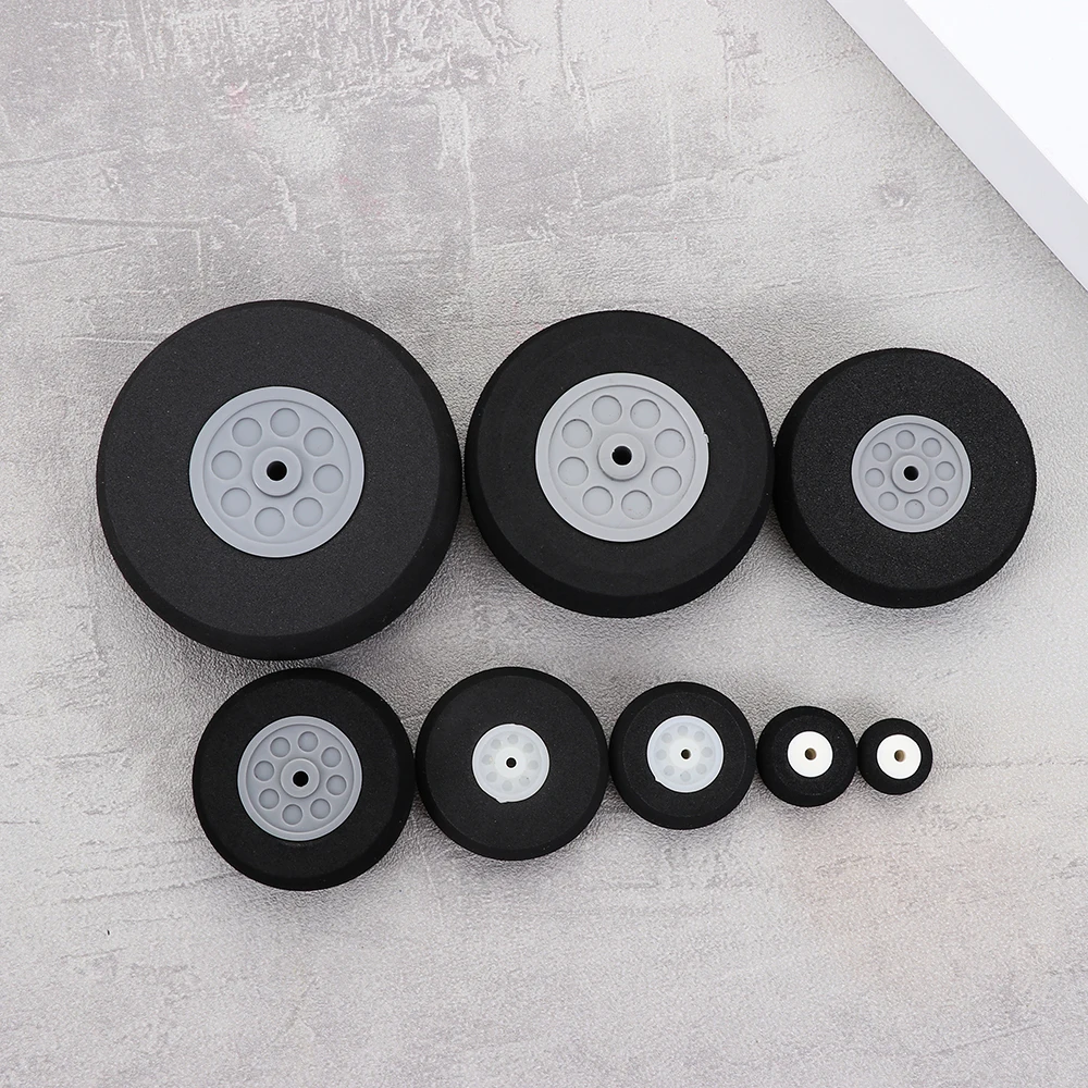 Kids Plane Toy Tail Wheels Parts Black EVA Sponge Wheel Hub 1