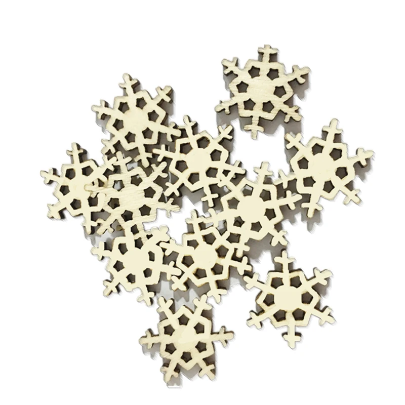 200 шт рождественские украшения для дома натуральная деревянная подвеска сделай