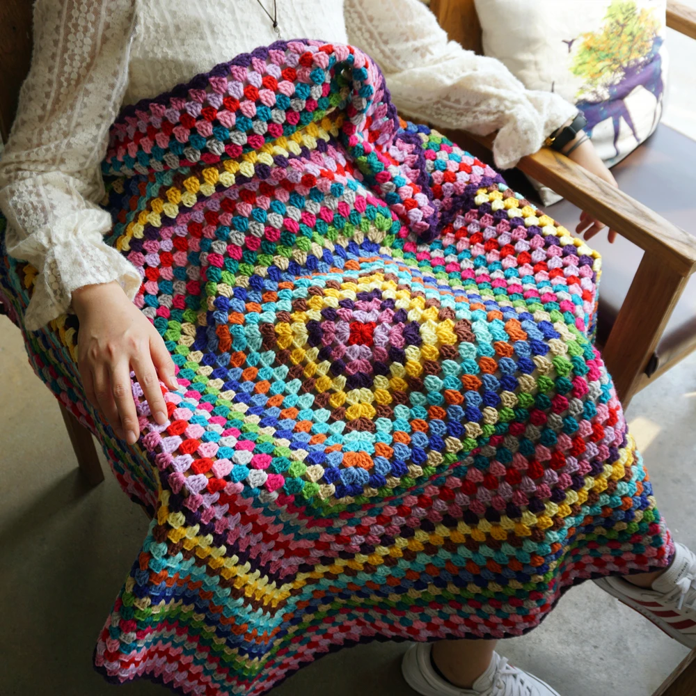 Афганское одеяло ручной работы подушка шарф скафпа ковер с крючком модное