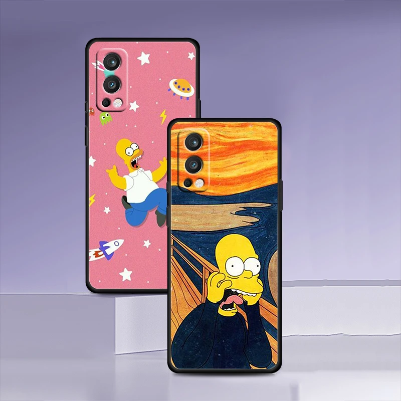 funny cartoon the simpsons for oneplus nord 2 ce n10 n100 5g 9r 9 7t 8 8t 7 pro 6t 5t silicone soft black phone case free global shipping