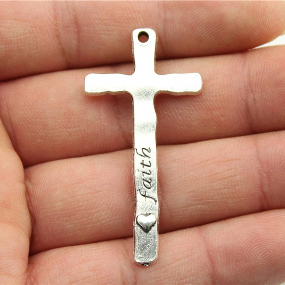 WYSIWYG 10 шт 47x23 мм вера верьте крест подвески Шарм кулон кулон|cross charms|believe charmcharms believe