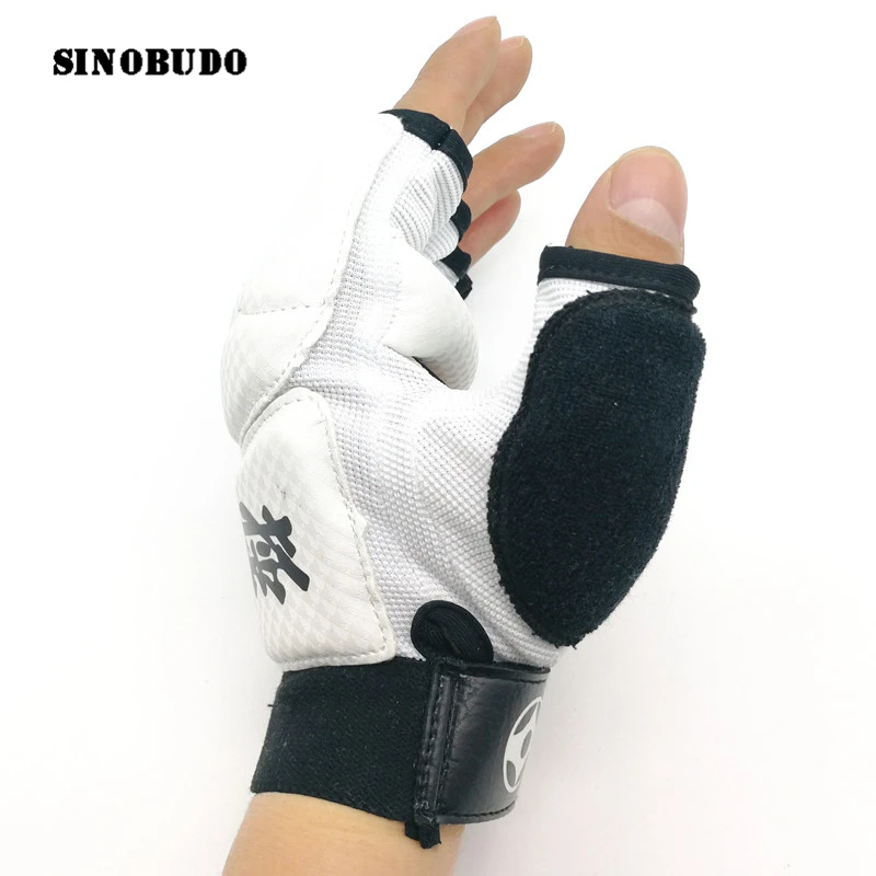 

SINOBUDO Kyokushin Karate Fighting Hand Protector Kyokushinkai Karate Gloves PU Leather Martial Sports Fitness Boxing Gloves