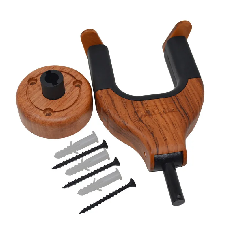 wand montieren gitarre aufhänger haken akustische gitarre halter keeper auto lock gitarre form massivholz basis für elektrische gitarre bass