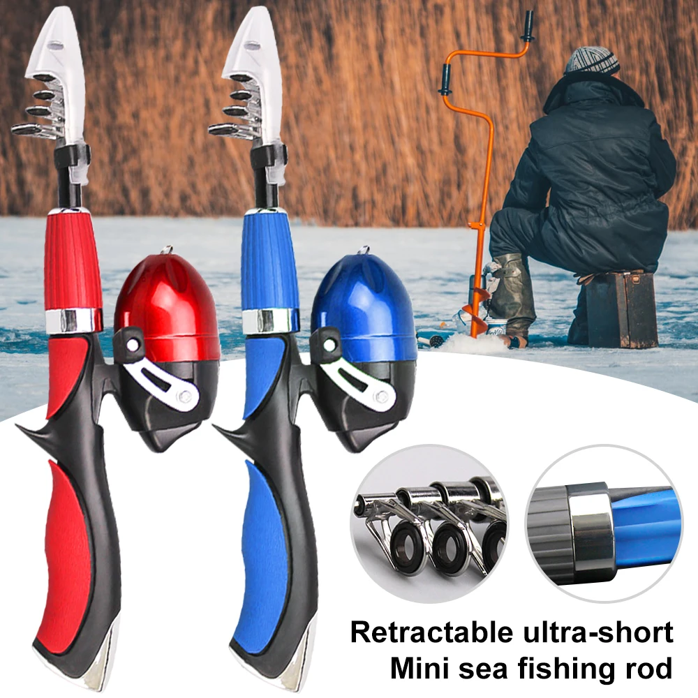 Портативная Мини Телескопическая Удочка из углеродного волокна зимняя удочка