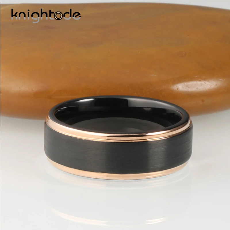 Кольца из карбида вольфрама с матовой отделкой 8 мм|Кольца для помолвки| |