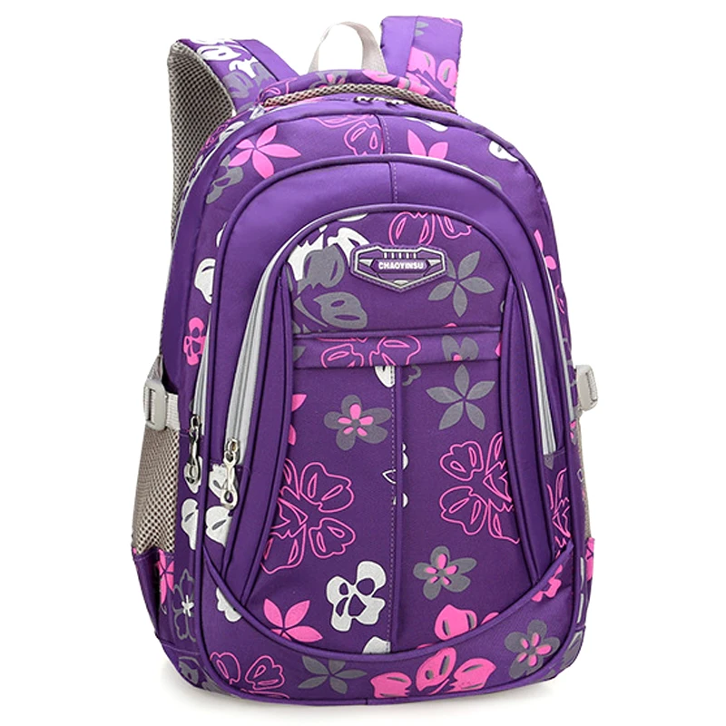 

55L Children Schools Backpack Floral Print Waterproof Breathable Large Capacity Book Bags for Student