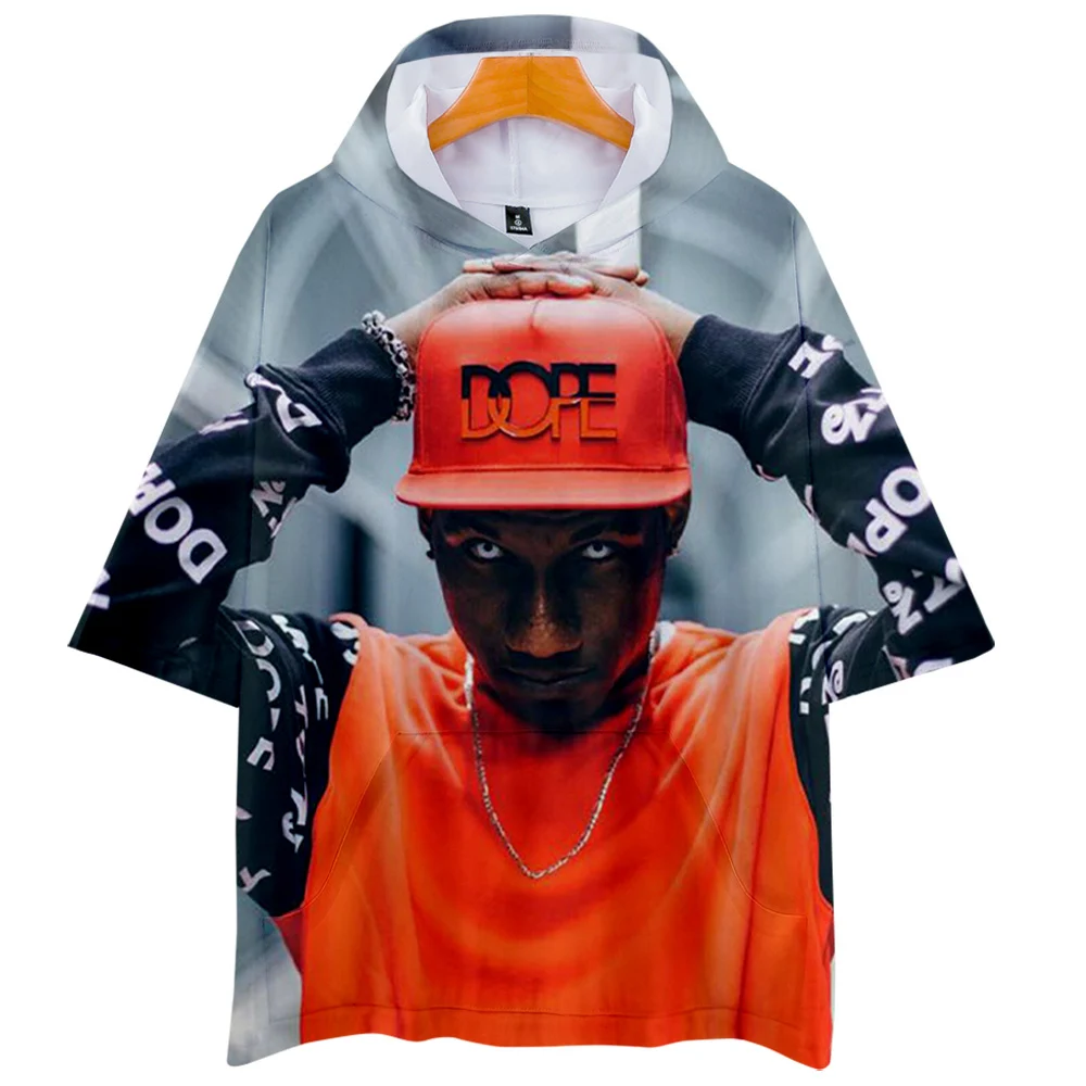 

2021 Hopsin 3D Print Hoodies Men/Women Short Sleeve Hooded Sweatshirt